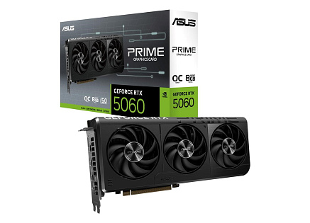 ASUS VGA NVIDIA GeForce RTX 5060 PRIME OC 8G, 8GB GDDR7, 3xDP, 1xHDMI