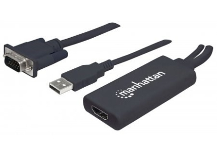 MANHATTAN Převodník z VGA a USB na HDMI MANHATTAN Převodník z VGA a USB na HDMI