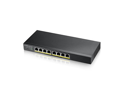Zyxel GS1915-8EP 8-port Gigabit Web Smart PoE switch, 8x gigabit RJ45, fanless, 60W PoE budget