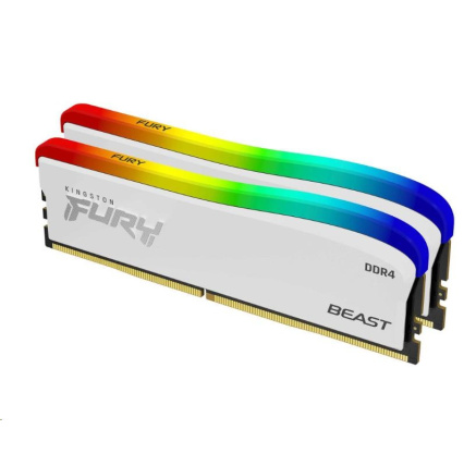 KINGSTON DIMM DDR4 32GB (Kit of 2) 3200MT/s CL16 FURY Beast Bílá RGB SE