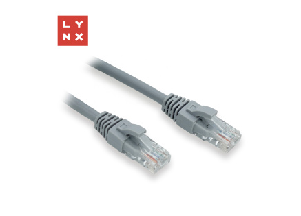 LYNX UTP patch kabel Cat6, PVC, 15m, šedý