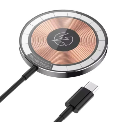 1stCOOL bezdrátová přenosná QI nabíječka 15W, MagSafe, USB-C, černá 1stCOOL bezdrátová přenosná QI nabíječka 15W, MagSafe, USB-C, černá