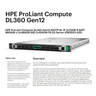 HPE PL DL360g12 6507P (3.5/8C) 2x32G (P69727) 2x480G MR408i-o 8SFF 2x1000W 2p10G-T NBD333 Smart Choice