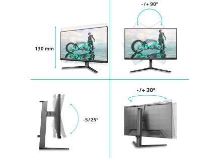 Philips MT 27" 27M2N3800A - 3840x2160,Fast IPS,160Hz,2xHDMI,1xDP,USBhub,Repro,Pivot
