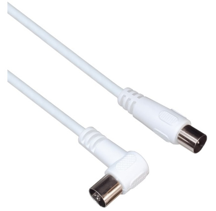 PREMIUMCORD TV kabel M/F konektor 90, 75 Ohm 20m