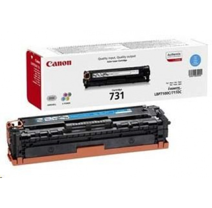 Canon TONER CRG-731C azurová pro i-SENSYS LBP7100Cn, LBP7110Cw, MF623Cn, MF628Cw, MF8230Cn, MF8280Cw (1 500 str.) Canon TONER CRG-731C azurová pro i-SENSYS LBP7100Cn, LBP7110Cw, MF623Cn, MF628Cw, MF8230Cn, MF8280Cw (1 500 str.)