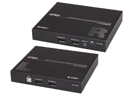 ATEN Extender PC-konzole Dual DP, HDBaseT 2.0, USB, RS-232, audio, 4K@100m
