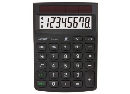 REBELL kalkulačka - Eco 310 - černá REBELL kalkulačka - Eco 310 - černá