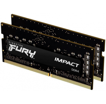 KINGSTON SODIMM DDR4 16GB (Kit of 2) 3200MT/s CL20 FURY Impact KINGSTON SODIMM DDR4 16GB (Kit of 2) 3200MT/s CL20 FURY Impact