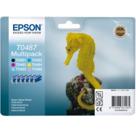 EPSON ink čer+bar Stylus Photo "Mořský koník" R200/R300/R320/R340/RX500/RX600/RX620/RX640 - photo multipack