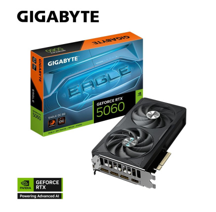 GIGABYTE VGA NVIDIA GeForce RTX 5060 EAGLE OC 8G, 8G GDDR7, 3xDP, 1xHDMI