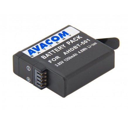 AVACOM baterie GoPro AHDBT-501 Li-Ion 3.85V 1250mAh 4.8Wh AVACOM baterie GoPro AHDBT-501 Li-Ion 3.85V 1250mAh 4.8Wh