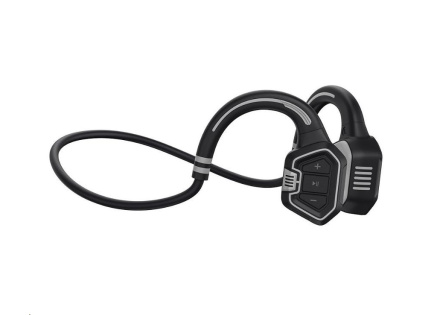 EVOLVEO bezdrátová sluchátka BoneSwim MP3 16GB, na lícní kosti, šedá