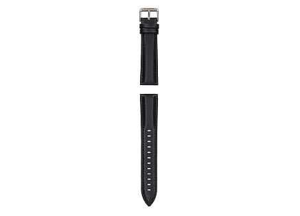 Garett univerzální řemínek 20 mm, černý se stříbrným zapínáním, ekokůže Garett univerzální řemínek 20 mm, černý se stříbrným zapínáním, ekokůže