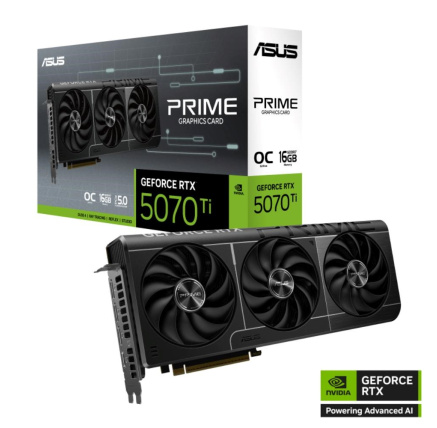 ASUS VGA NVIDIA GeForce RTX 5070 Ti PRIME 16GB OC, 16GB GDDR7, 3xDP, 1xHDMI ASUS VGA NVIDIA GeForce RTX 5070 Ti PRIME 16GB OC, 16GB GDDR7, 3xDP, 1xHDMI