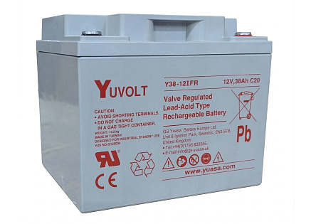 Baterie - YUVOLT Y38-12FR (12V; 38Ah; závit M5; životnost 3-5let)