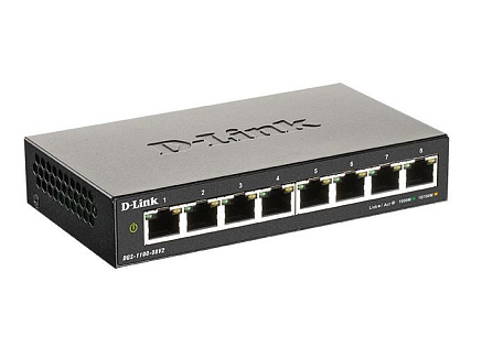D-Link DGS-1100-08V2 8-port Gigabit Smart Managed switch, fanless