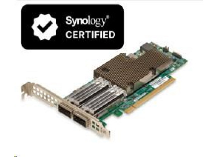 BroadCom rozšiřující karta 2x 100GbE (2xQSFP56) - Synology certifikováno BroadCom rozšiřující karta 2x 100GbE (2xQSFP56) - Synology certifikováno