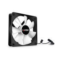 1stCOOL ventilátor SILENT, 12 cm Black/White 3pin/Molex