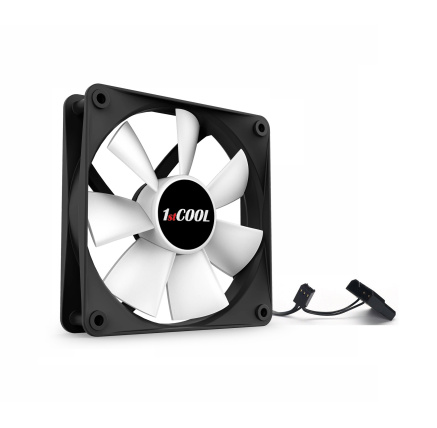 1stCOOL ventilátor SILENT, 12 cm Black/White 3pin/Molex