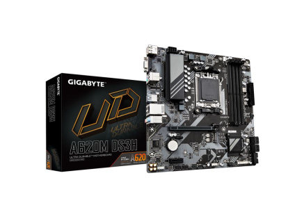 GIGABYTE MB Sc AM5 A620M DS3H, AMD A620, 4xDDR5, 1xDP, 1xHDMI, 1xD-Sub