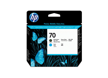 HP 70 Black matte + Cyan DJ Printhead, C9404A