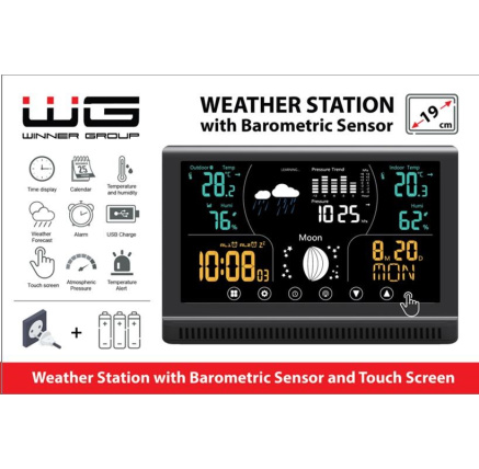 WG - Meteostanice WG3 s venkovním čidlem, černá