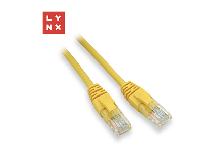 LYNX UTP patch kabel Cat5e, PVC, CCA, 7m, žlutý LYNX UTP patch kabel Cat5e, PVC, CCA, 7m, žlutý