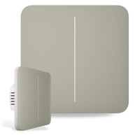 Ajax  SoloButton (2-gang) - Samostatné dvou tlačítko pro LightSwitch, olivová