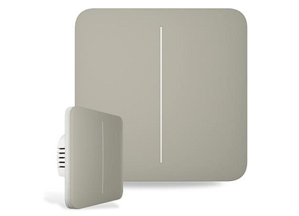 Ajax  SoloButton (2-gang) - Samostatné dvou tlačítko pro LightSwitch, olivová