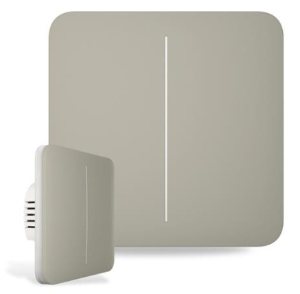 Ajax  SoloButton (2-gang) - Samostatné dvou tlačítko pro LightSwitch, olivová