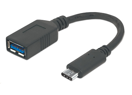 MANHATTAN Kabel Superspeed USB-C na USB, 15cm, černá