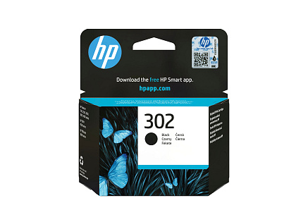 HP 302 Black Original Ink Cartridge, , F6U66AE (190 pages)