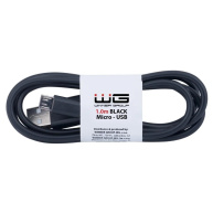 WG - Datový kabel Micro USB na USB-A, 1 metr, černá