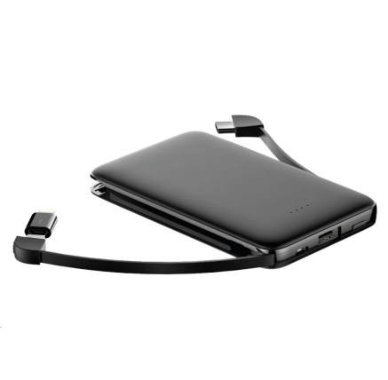 WG - Power Bank 5000 mAh, kabel Micro USB + Type-C + adaptér Lightning, černá WG - Power Bank 5000 mAh, kabel Micro USB + Type-C + adaptér Lightning, černá