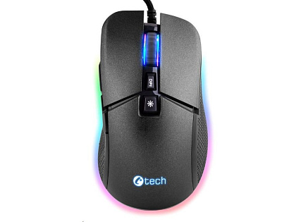 C-TECH herní myš Dawn, casual gaming, 6400 DPI, RGB podsvícení, USB C-TECH herní myš Dawn, casual gaming, 6400 DPI, RGB podsvícení, USB