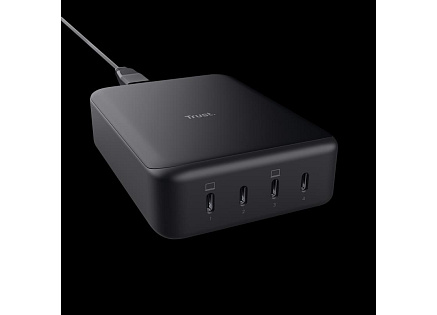 TRUST napájecí adaptér MAXO 240W 4-PORT USB-C DESK CHARGER