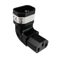 Adaptér vertikálně úhlový IEC C13 na IEC C14 napětí 230V, 10A