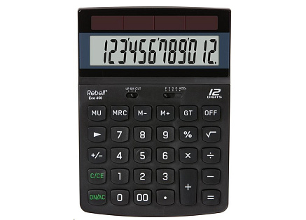 REBELL kalkulačka - Eco 450 - černá REBELL kalkulačka - Eco 450 - černá