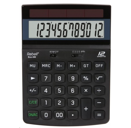 REBELL kalkulačka - Eco 450 - černá