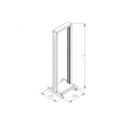 TRITON 19" montážní rám 42U, jednodílný