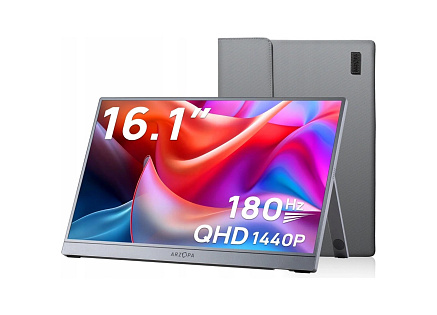 Arzopa Z3FC Portable Monitor 16.1" 180hz IPS 2K 1440P Metal Housing Přenosný monitor + pouzdro, šedý Arzopa Z3FC Portable Monitor 16.1" 180hz IPS 2K 1440P Metal Housing Přenosný monitor + pouzdro, šedý