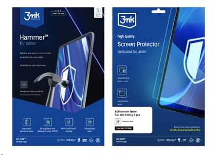 3mk All-Safe - AIO fólie Hammer Full Wet Fitting Tablet, 25 ks 3mk All-Safe - AIO fólie Hammer Full Wet Fitting Tablet, 25 ks
