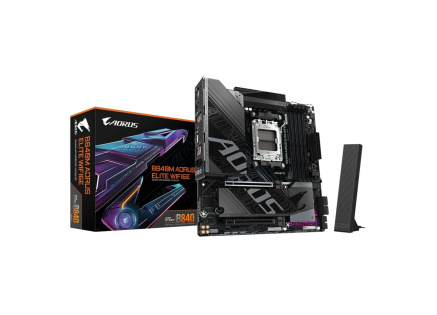 GIGABYTE MB Sc AM5 B840M A ELITE WIFI6E, AMD B840, 4xDDR5, WIFI, DP, HDMI, mATX