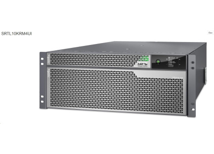 APC Smart-UPS Ultra On-Line 10000VA 10000W LI-Ion Rack/Tower 4U, 230V, 6x C13, 4x C19, 2xC19 IEC, raidl, kit, Network Ca