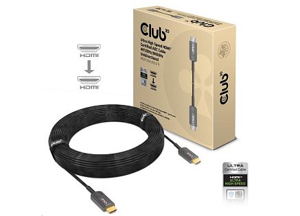 Club3D Kabel prodlužovací Ultra Rychlý HDMI™ Certifikovaný AOC kabel 8K60Hz (M/M), 4K120Hz, 20m, černá