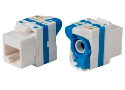 Keystone Cat5E, UTP, samozařezávací se zámkem, bílý