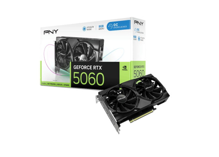 PNY VGA Nvidia GeForce RTX 5060 8GB Dual Fan OC, RTX 5060 OC, 8GB GDDR7, 3xDP, 1xHDMI