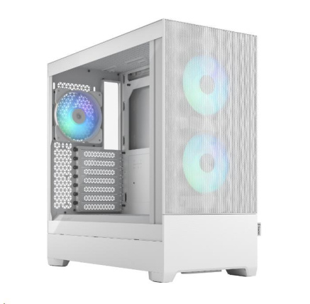 FRACTAL DESIGN skříň Pop Air RGB White TG Clear Tint, 2x USB 3.0, bez zdroje, ATX