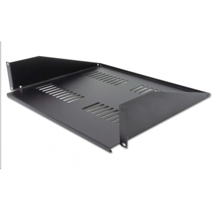 XtendLan 19" předsunutá police s perforací 2U/400mm, nosnost 25kg, černá XtendLan 19" předsunutá police s perforací 2U/400mm, nosnost 25kg, černá